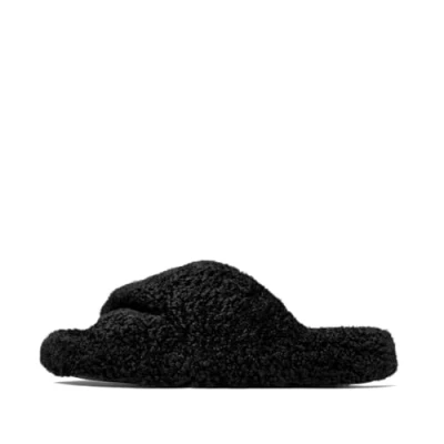 Imagen de Fitflop Iqushion D Luxe Sandalias Cruzadas Acolchadas, Mujer, Black, 39 EU