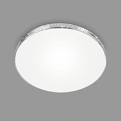 Imagen de Briloner Leuchten LED Bathroom Ceiling Light Glitter Effect, IP44 Lamp, Neutral White Light, Chrome, 355 x 65 mm (D H)