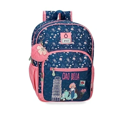 Imagen de Enso Ciao Bella Mochila Escolar Adaptable a Carro Azul 30x38x12 cms Poliéster 13,68L