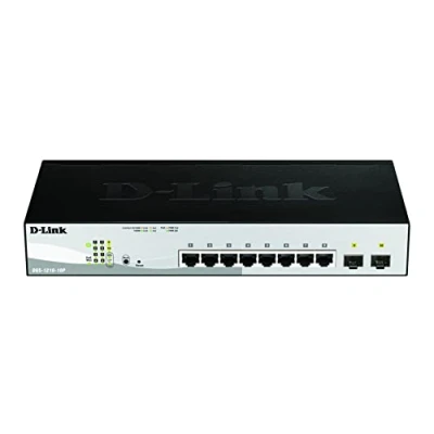Imagen de D Link DGS 1210 10P/E Switch PoE 8 Puertos Gigabit y 2 SFP Solo Cable de alimentación la UE