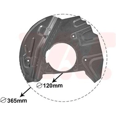 Imagen de VAN WEZEL 0685372 Chapa Protectora de Disco Freno Eje delantero, derecha BMW: X5