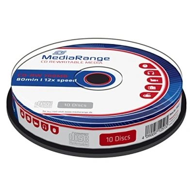 Imagen de MediaRange 2X Speed 80min CD RW (10 Tub), MR235