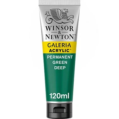 Imagen de Winsor &amp; Newton Pintura Acrílica , 120 ml, Verde (Permanent Green Deep)