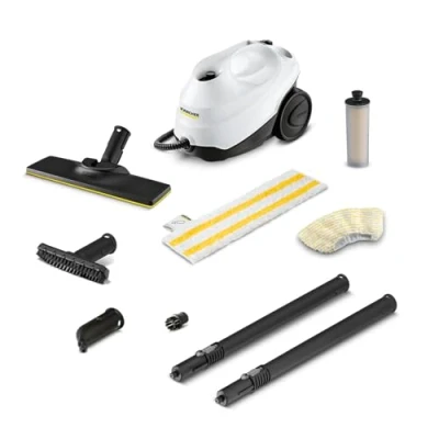 Imagen de Kärcher Limpiadora de vapor SC 3 EasyFix, presión vapor: 3,5 bar, tiempo calentamiento: 30s, potencia: 1900W, rendimiento: 75m², depósito: 1 l, cartucho descalcificación