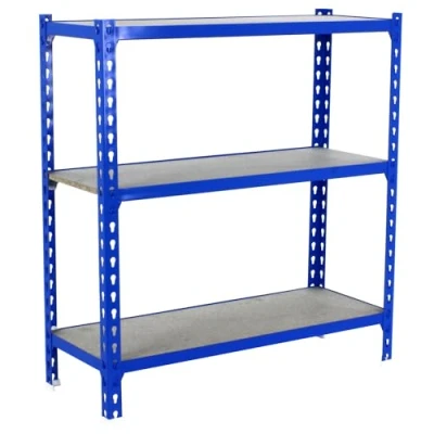 Imagen de Simon Rack Estanteria Metalica, 900x1100x300 mm, 3 Baldas de Madera, 200 kg Punto Flexión, Estanterias Almacenaje, Azul/Madera Maderclick