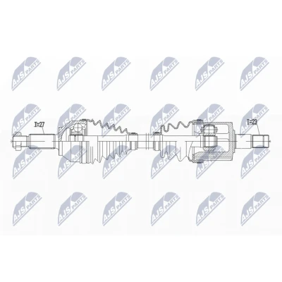 Imagen de NTY NPW JG 004 Árbol de Transmisión Eje delantero, derecha 615 automática, Caja cambios manual JAGUAR: X Type Berlina