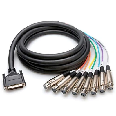 Imagen de Hosa DTF 803, Balanced Snake, XLR3F to DB25, 3 m