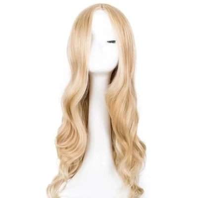 Imagen de JJiaoLinin Pelucas Rubia Largas Onduladas Mujer, Luz Pelo Largo Rizado Ondulado Peluca Cosplay Mujer para Halloween Fiesta Diario