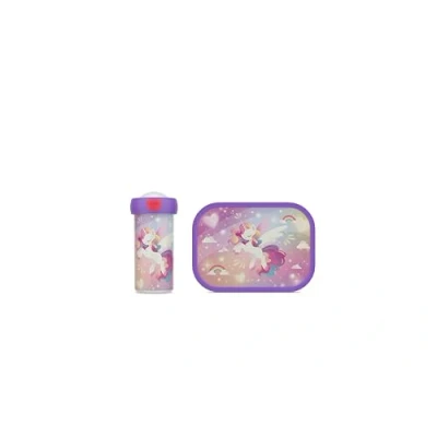 Imagen de Mepal Set de Almuerzo Campus Fiambrera para Niños con Vaso Escolar y el Colegio o Llevar Sin BPA 300 + 750 ml Unicorn Glow