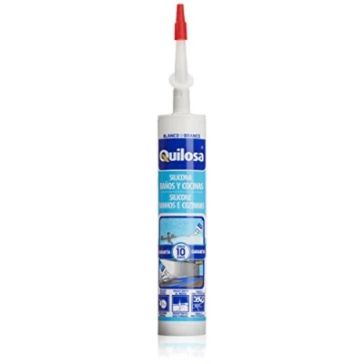 Imagen de Quilosa T043737 Silicona baños y cocinas, color blanco