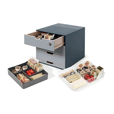 Imagen de Durable 338558 Caja para café COFFEE POINT BOX organizar cápsulas de café, sobres azúcar,cucharillas, servilletas, bolsas té y mucho más, antracita