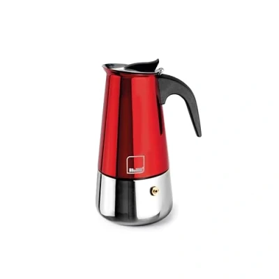 Imagen de IBILI Cafetera express Moca Rosso, 6 tazas, 280 ml, Acero Inoxidable, Apto para inducción
