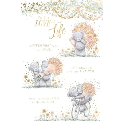 Imagen de Me To You Tatty Teddy Tarjeta de felicitación cumpleaños con texto en inglés Happy Birthday The Love Of My Life, 15,2 x 22,4