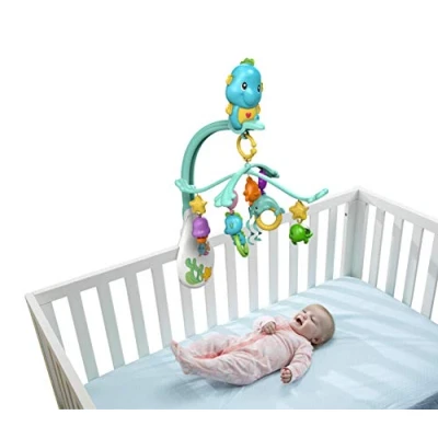 Imagen de Fisher Price Móvil musical caballito de mar, para bebé +0 meses (Mattel DFP12)