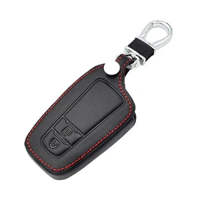 Imagen de Happyit Cuero Llave del Coche Caso de la Cubierta para Toyota CHR C HR 2017 2018 Prius 2 Botones Control Remoto Accesorios