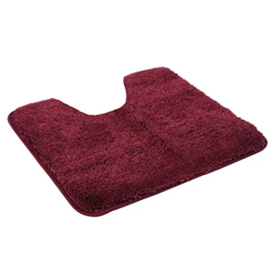 Imagen de Kinzler Alfombrilla para baño, Microfibra, Microfibra poliéster, Burdeos, 50x55 cm mit Ausschnitt