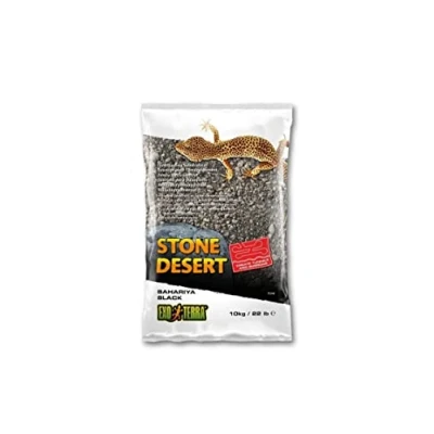 Imagen de Exo Terra Bahariya Black Stone Desert Sustrato Natural del Desierto para moldear la formación de Rocas, túneles y Cuevas, 10 kg