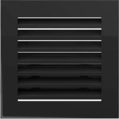 Imagen de Rejilla de ventilación KRATKI Fresh 17 x cm Negro Aire Caliente con Lamas Acero Escape para chimeneas Cada Tipo Interior