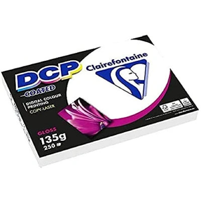 Imagen de Clairefontaine Pack de hojas, Blanco, A4, 250 135 g/m2 (Cuché)