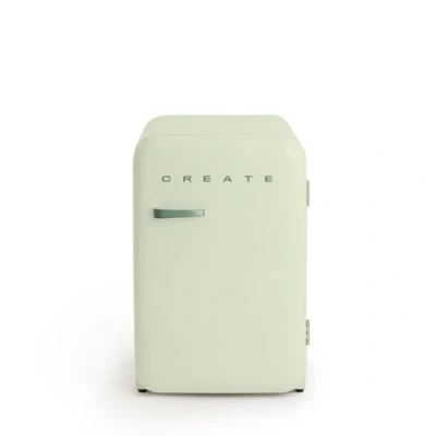 Imagen de CREATE / RETRO FRIDGE 83.5 SAGE/Frigorífico verde pastel maneta sage 98W, bajo consumo, 2 estantes, regulador temperatura, botellero, 56x54x84cm