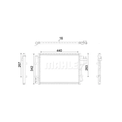 Imagen de MAHLE ORIGINAL AC 917 000P Condensador con secador 440