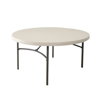 Imagen de Mesa redonda patas plegables crema lifetime ø152 x 74 cm