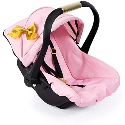 Imagen de Bayer Design 67990Aa, Silla de Coche Easy Go Comcinturón, Accesorios, Asiento Para Bebé Muñecas, Moderno, Rosa, Oro, Color Pajarita