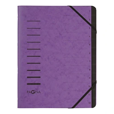 Imagen de Pagna Carpeta clasificadora, 7 compartimentos, color berenjena