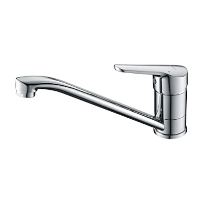 Imagen de Ibergrif M14450 Grifo de Cocina Clásico, Mezclador Monomando para Lavabo, Plata
