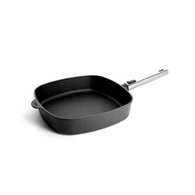 Imagen de Woll Diamond Logic XR Pro Sartén cuadrada (28 x 28 cm, 6,5 cm de alto, mango acero inoxidable extraíble, apta para todo tipo fuegos, aluminio fundido, revestimiento antiadherente)