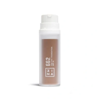 Imagen de 3INA MAKEUP The 3 in 1 Foundation 662 Base de Maquillaje Caramelo con Subtono Neutro en Primer y Corrector SPF 15 Vitamina C Vegan Cruelty Free