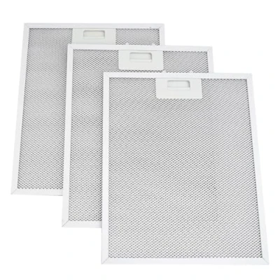 Imagen de Anakel Home Pack 3 Filtros de Campana Extractora 353110 compatibles con Campanas Balay Bosch 31x25cm Color plateado, Importante Medir Distancias