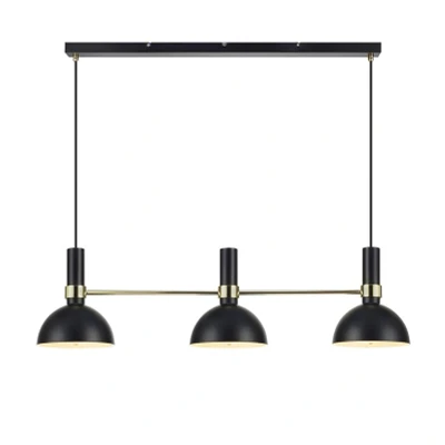 Imagen de Markslöjd Lámpara colgante Larry en latón y negro, 3 luces