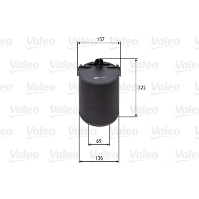 Imagen de VALEO 585742 Filtro de aire 221 157 Cartucho filtrante VOLKSWAGEN: Scirocco III, Golf 5, Caddy 3, SEAT: Altea, Leon II Hatchback, Altea XL norauto,