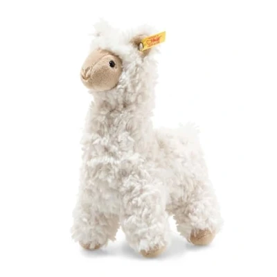Imagen de Steiff Original Lama Soft Cuddly Friends Leandro, Aprox. 14 cm, Marca Botón im Ohr, Amigo de Peluche para bebés Desde el Nacimiento, Color Beige (69444)