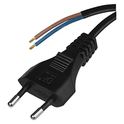 Imagen de Emos Flexo de Cable PVC 2 x 0,75 mm, 5 m Negro, KF H1 h03vvh2 F hy020