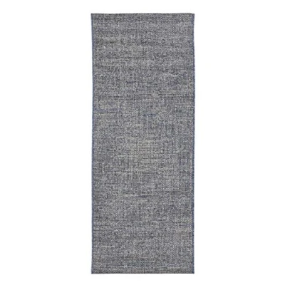 Imagen de andiamo Alfombra Tejida por Clyde sin Pelo. Azul Beige Jaspeado, B086F471GT, 80 x 200 cm
