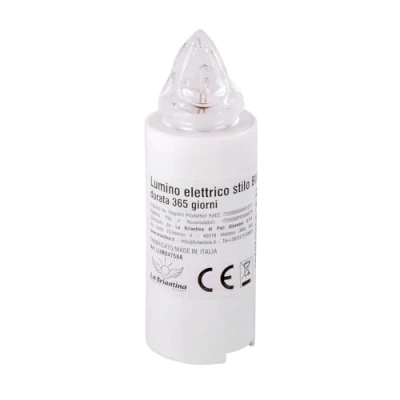 Imagen de La Briantina Lumino eléctrico LED Stilo, Duración 365 días, blanco con luz Intermitente, 9,5 x 3,3 cm