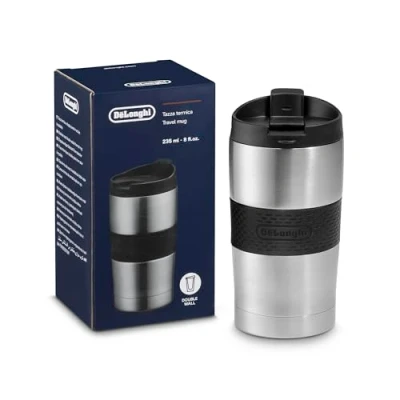 Imagen de Termo De&#039;Longhi DLSC074, Acero inoxidable, 0.235 l, Funda de silicona, Plata