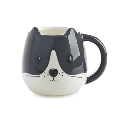 Imagen de Balvi Mug Kitty Color Blanco Taza en Forma de Cabeza Gato Capacidad 400ml Apta para lavavajillas y