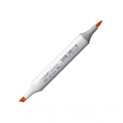Imagen de Copic Sketch YR07, Naranja cadmio, Rotulador Doble con Punta Mediana y de Pincel