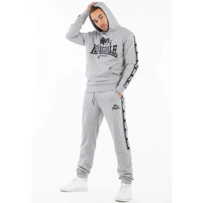 Imagen de Lonsdale Normale Passform Scousburgh Jersey con capucha, Hombre, Talla: XL, Marl grey black white