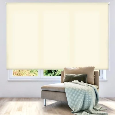 Imagen de ECOMMERC3 Estor Enrollable Translúcido Liso 170x175 Ancho x Alto Medida Tela 167x170 Fácil Instalación a Pared o Techo Beige