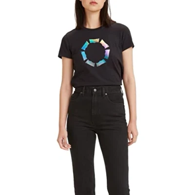 Imagen de Levi&#039;s The Perfect Tee Camiseta, Batwing Iridescent Caviar, S Mujer