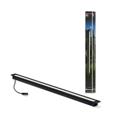 Imagen de Paulmann 93921 luminaria exterior LED Plug&amp;Shine, empotrable en el suelo IP67 8 W 24 V 95, foco empotrable, iluminación para terraza 3000 K