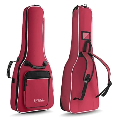 Imagen de Rocktile Funda guitarra clásica 1/2 correas acolchadas tipo mochila burdeos