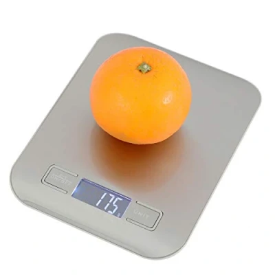 Imagen de TOPWAY Báscula de Cocina Digital 5kg 11lbs, Pesaje Alimentos Electrónica Ultrafina Acero Inoxidable Primera Calidad con Pantalla LCD para Cocinar en Casa Hornear 833162