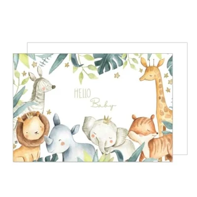 Imagen de Edition Seidel Premium XXL Maxi tarjeta de felicitación nacimiento con sobre, formato DIN A4, felicitación, para bebé, hola,
