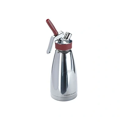 Imagen de ISI 1801 Thermo Whip hecho de acero inoxidable termo aislado, operación con cápsulas crema para crema, salsas cálidas y frías, sopas, espumas postres, 500 ml