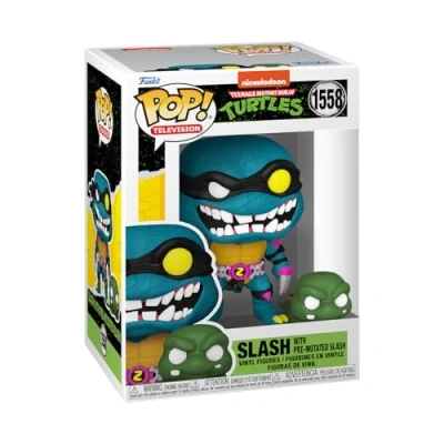 Imagen de Funko Pop! &amp; Buddy: Teenage Mutant Ninja Turtles (TMNT) Slash Turtle Pre mutated, TMNT Retro/Classic Figura de Vinilo Coleccionable Idea Regalo